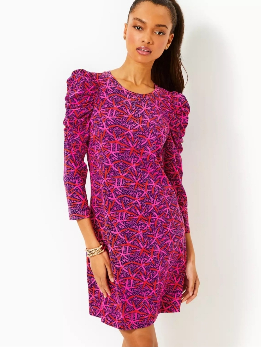 NWT Lilly Pulitzer Steffie Dress in Passion Fruit PinkLong-Sleeve Dress - Medium